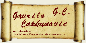 Gavrilo Čapkunović vizit kartica
